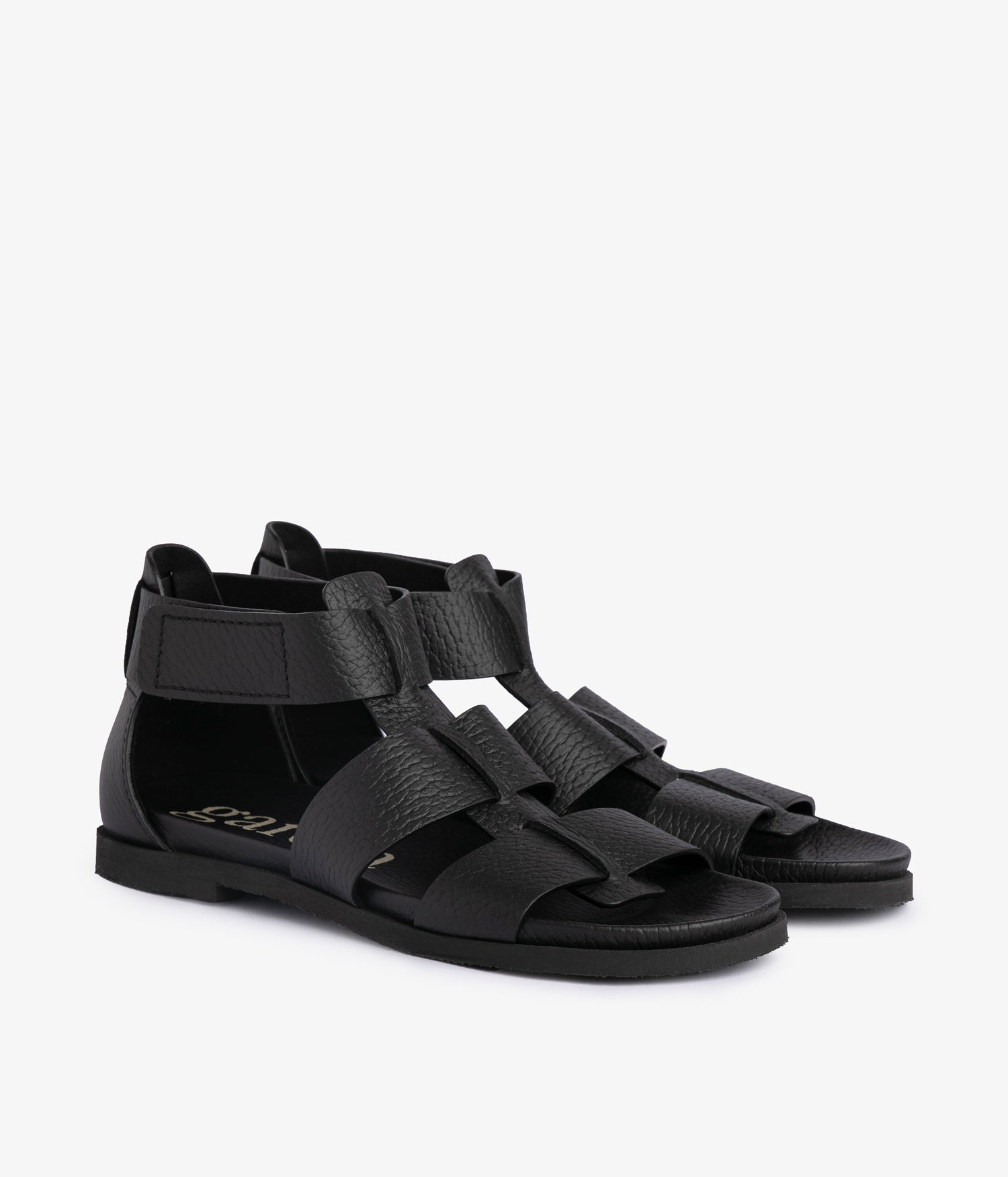 希少 ジルサンダー ラフシモンズ期 アンカー メダリオン 革靴 40 ブラック Anatomical fisherman sandal in black leather | Jessica | Spring
