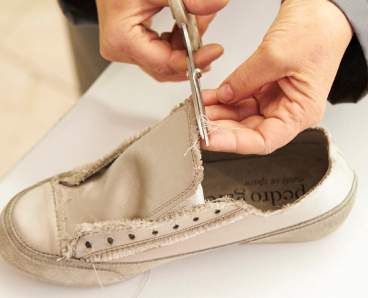 the frayed satin sneaker