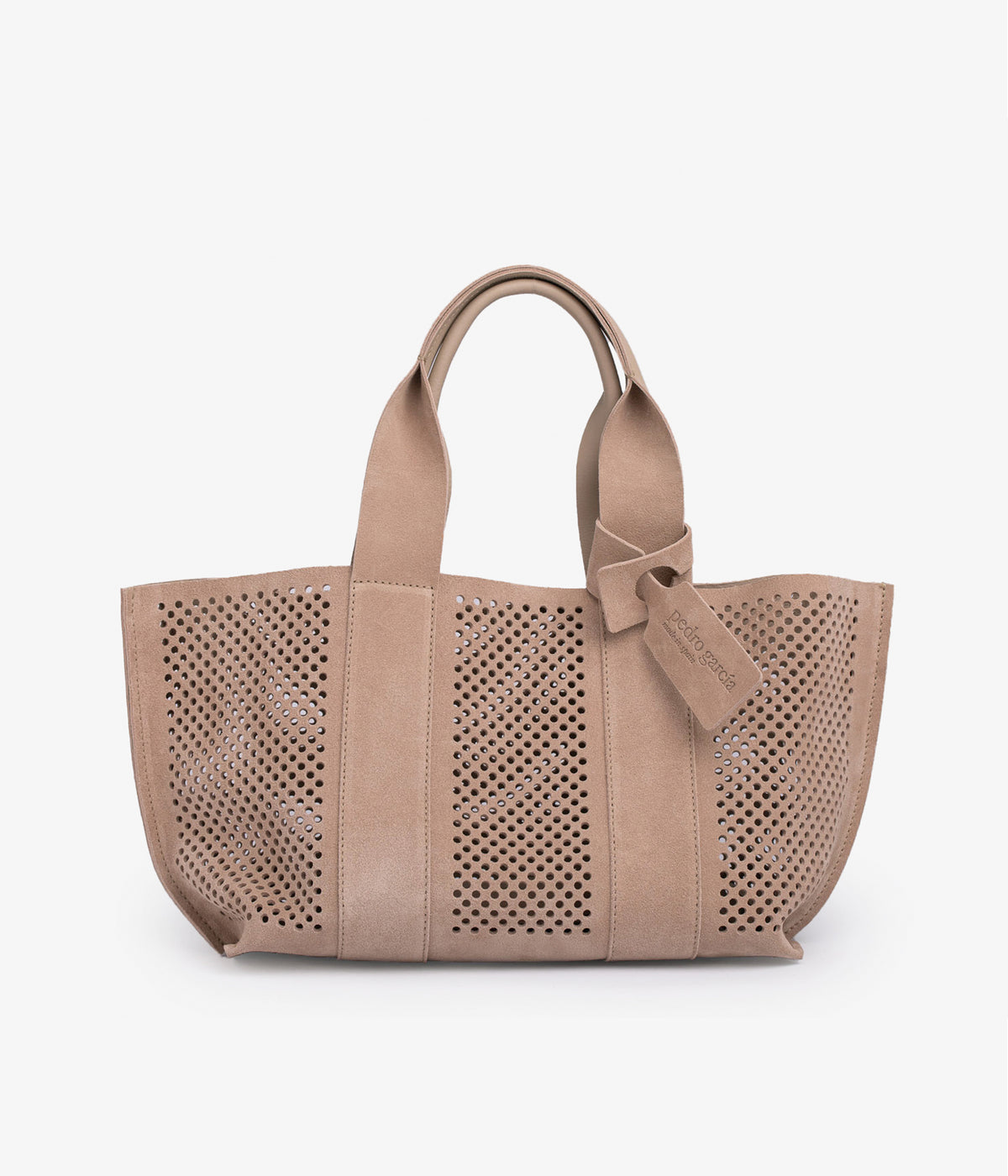 beige suede perfed tote pedro garcia 1