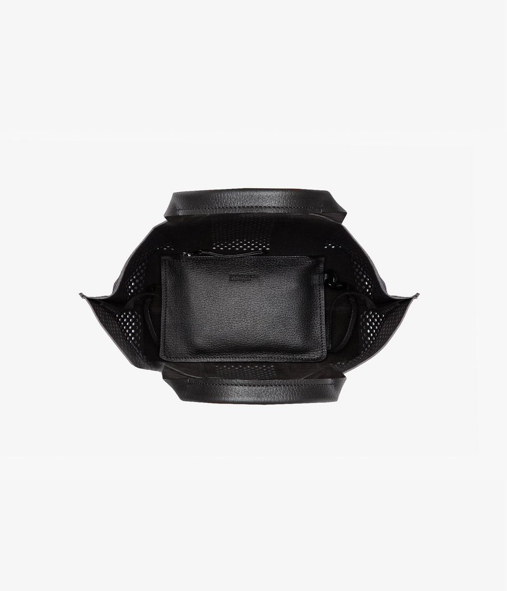 black leather bag perfed tote pedro garcia 4