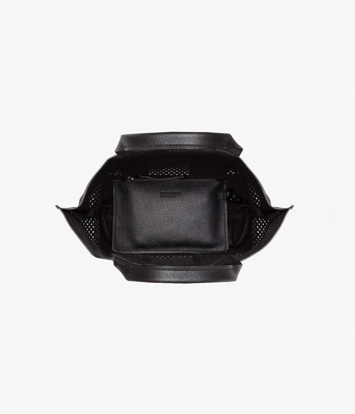 black leather bag perfed tote pedro garcia 4