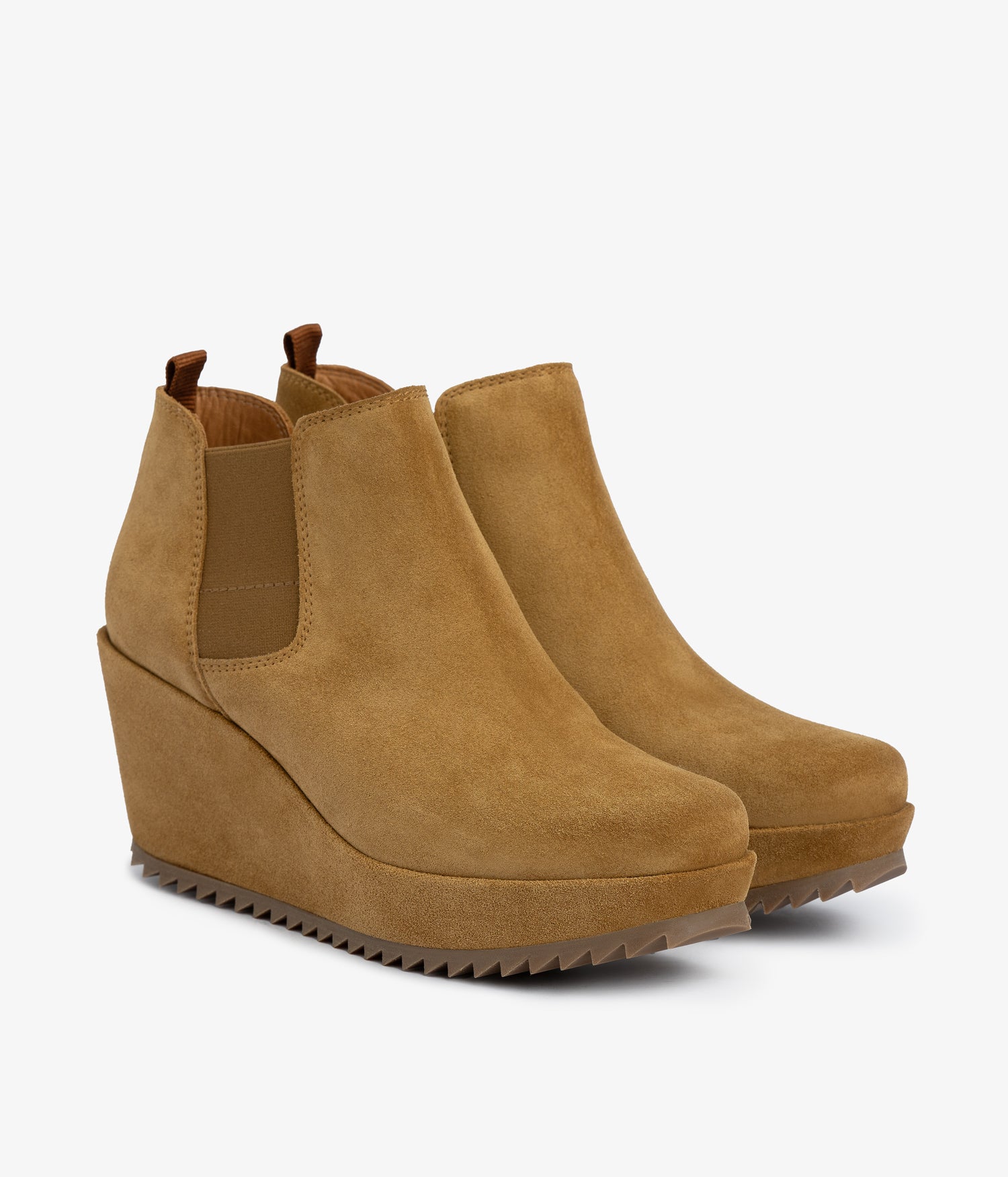 Wedge bootie in brown suede| Autumm - Winter 25 | PEDRO GARCIA