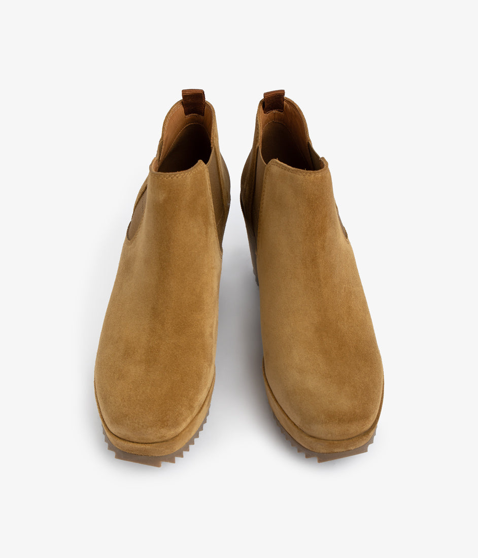 Wedge bootie in brown suede| Autumm - Winter 25 | PEDRO GARCIA
