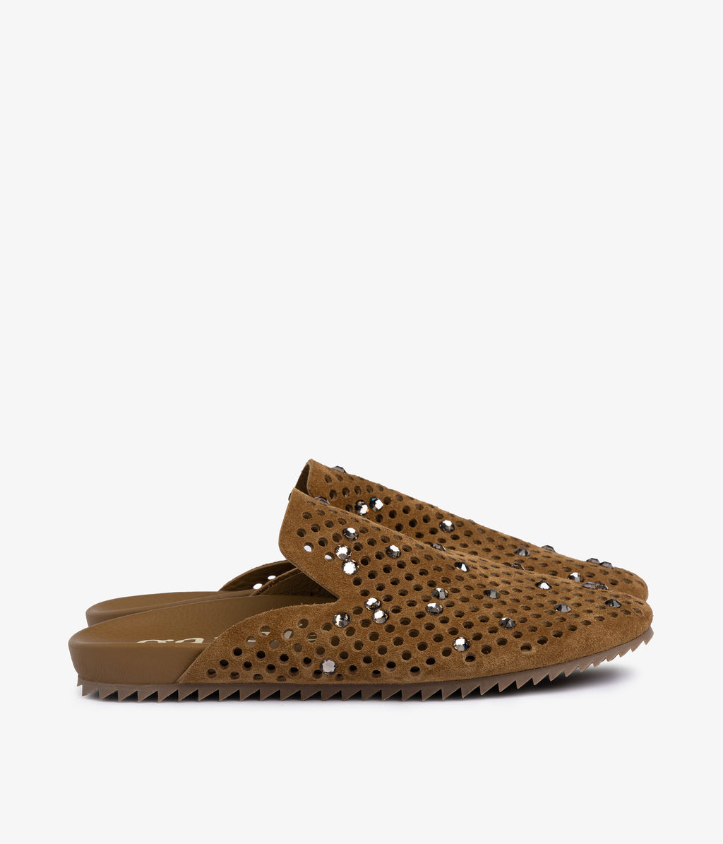 crystal clog brown suede braidy aw25 pedro garcia 3