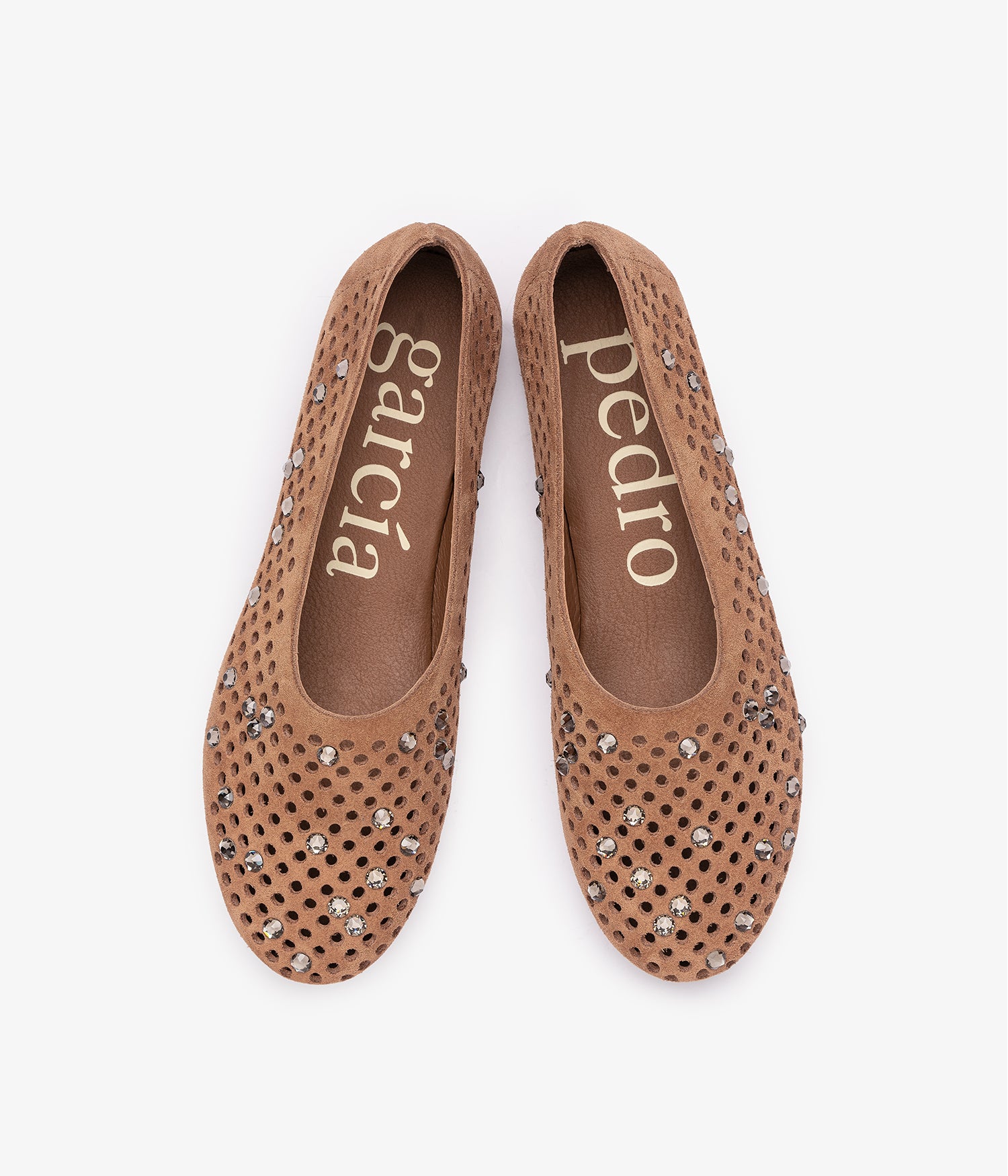 Brown perforated ballerina | Spring Summer 25 | PEDRO GARCIA Brown perforated ballerina | Spring Summer 25 | PEDRO GARCIA