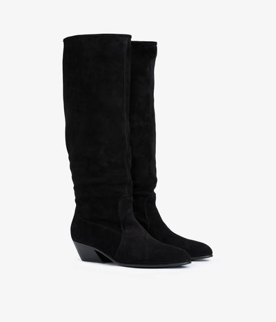 helle / black bessie suede