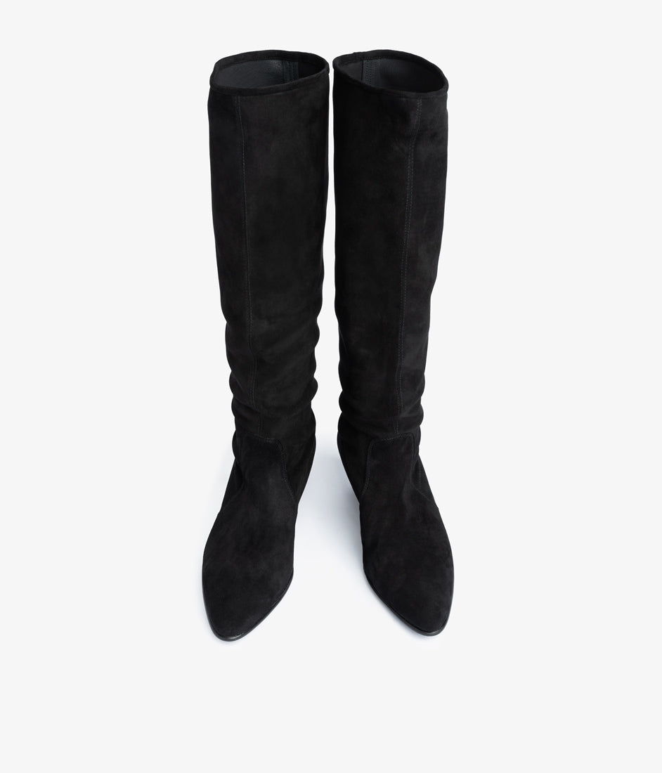 helle / black bessie suede
