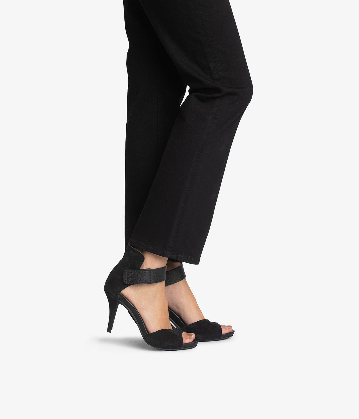 high heel sandal velcro closure black suede yoanna aw25 pedro garcia 2