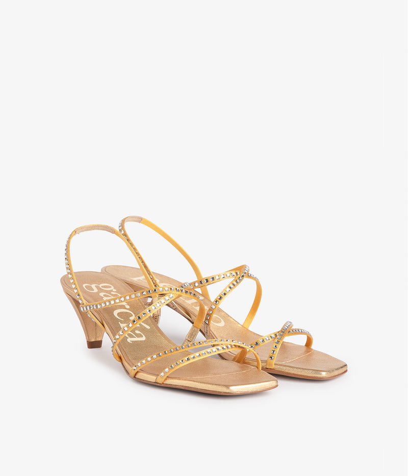 ailen / gold satin nappa lame