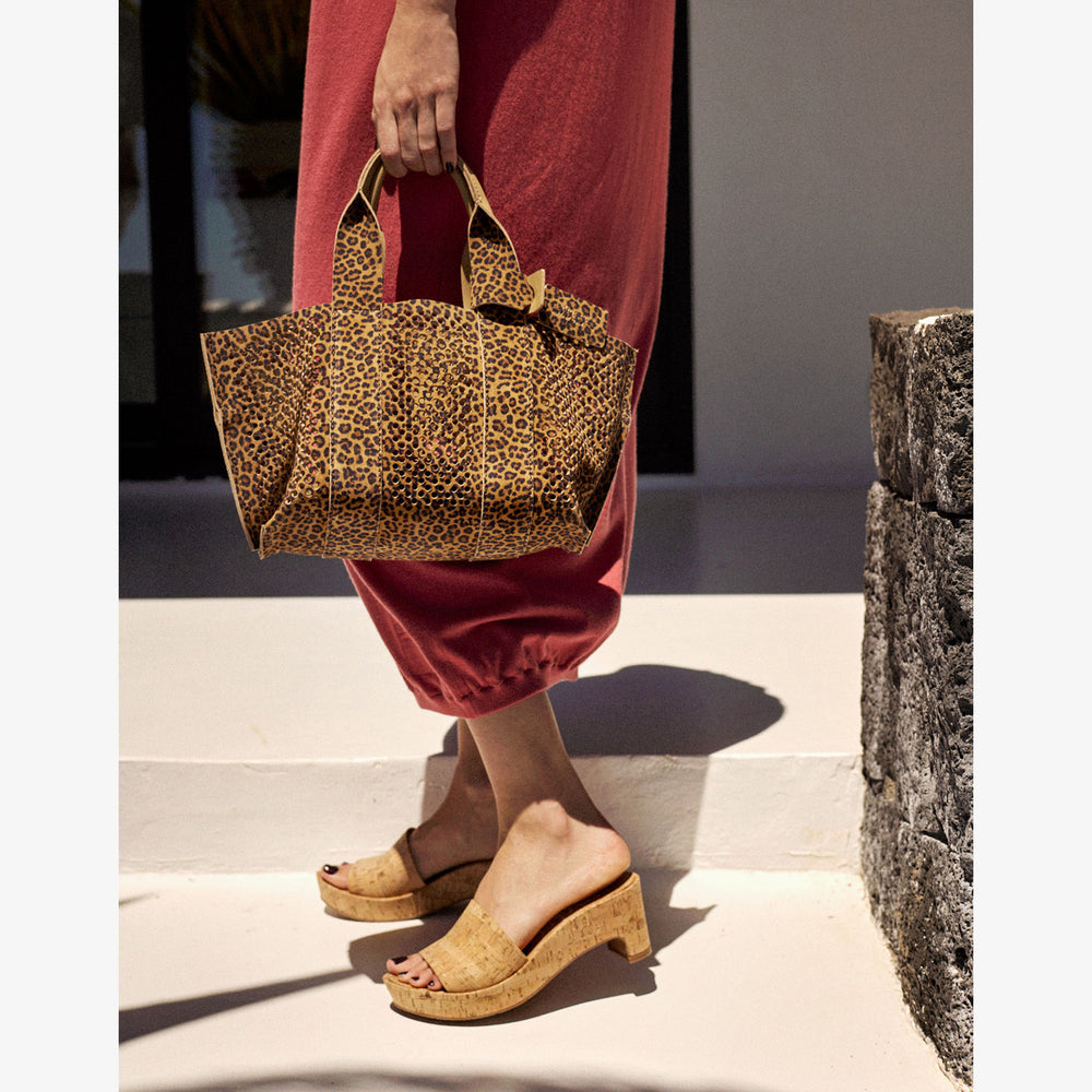 mini perfed tote / mini leopard castoro