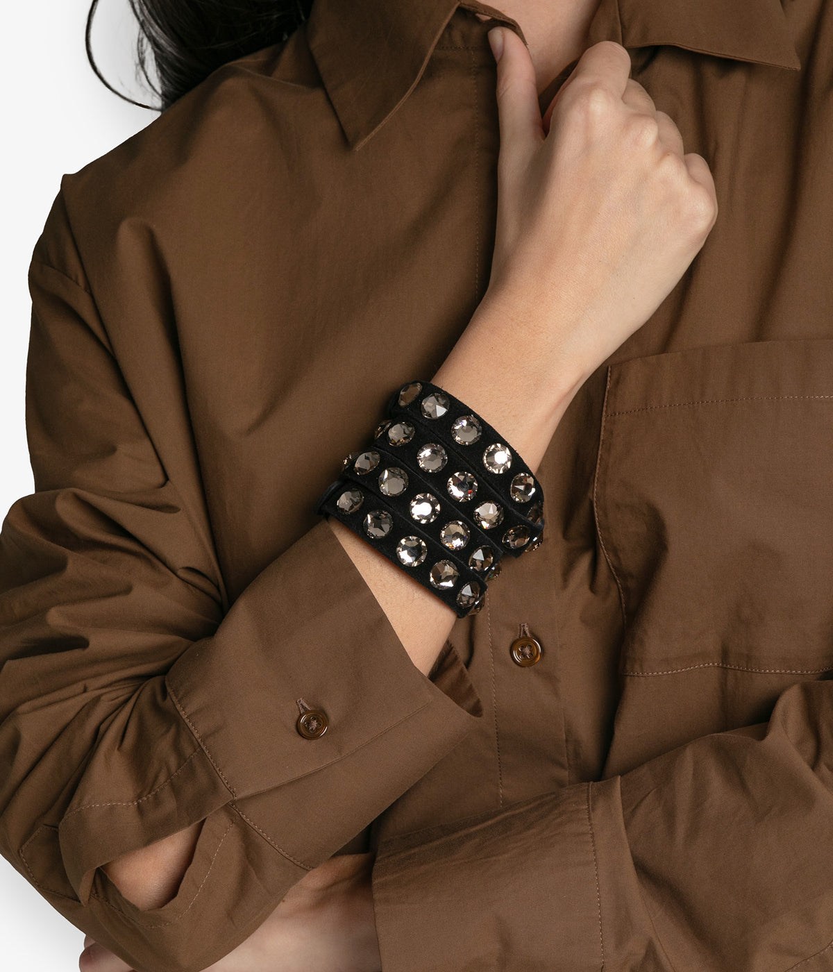 the wrap bracelet / black