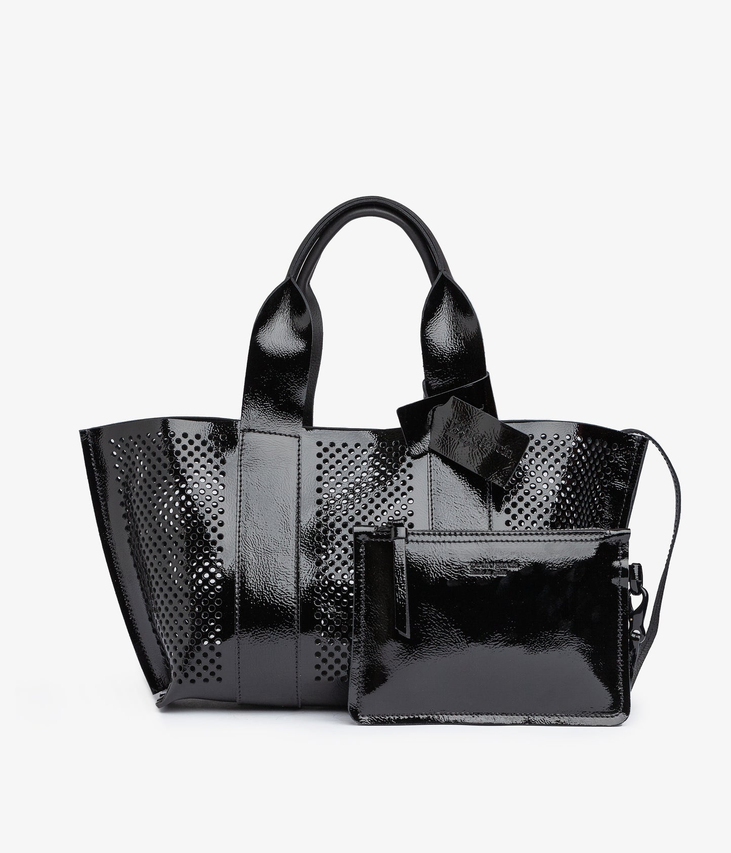 pedro garcia black naplak perfed tote aw23 1