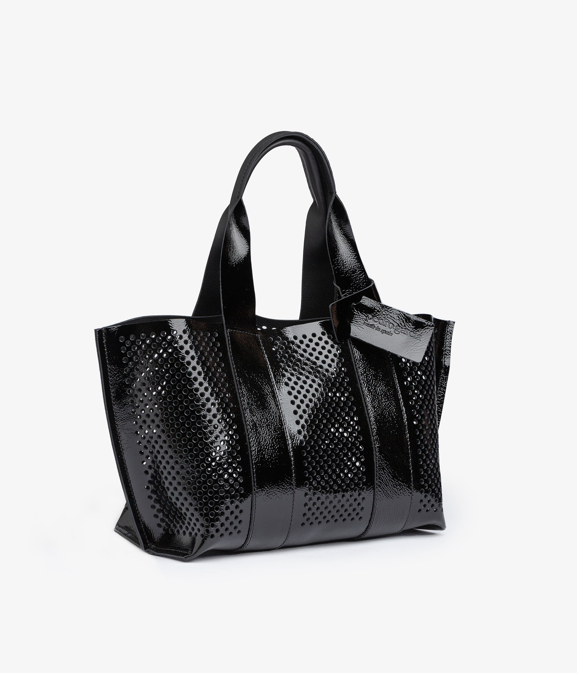 pedro garcia black naplak perfed tote aw23 3