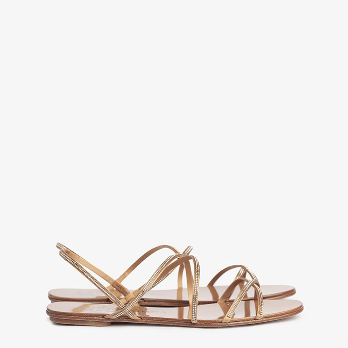 pedro garcia crystal sandal metallic ore esme ess grid