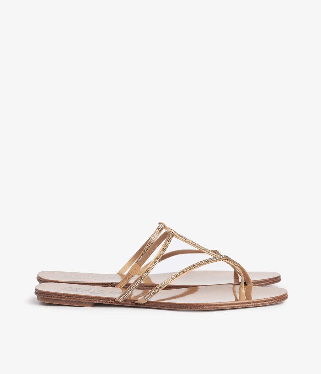 pedro garcia flip flop crystal satin ore sandal ess 1