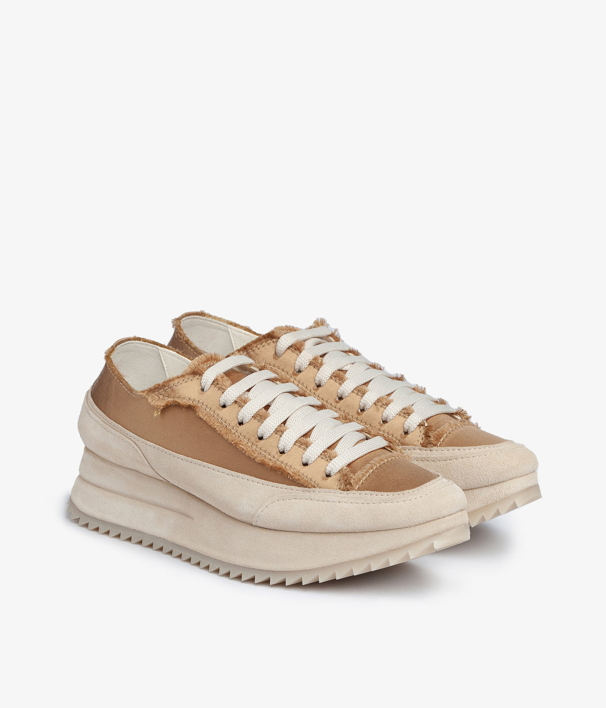 pedro garcia frayed satin trainer orella aw23 2