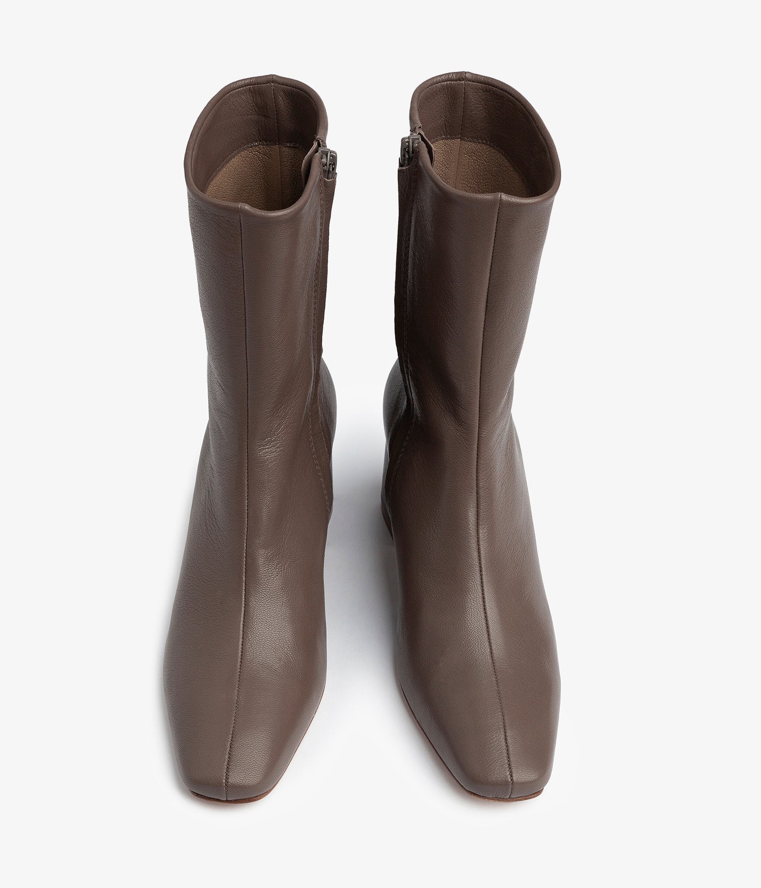 pedro garcia grey leather block heel boot ilisa aw23 4