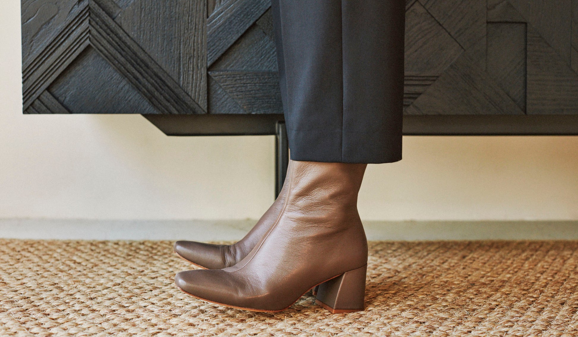 pedro garcia grey leather block heel boot ilisa aw23 5