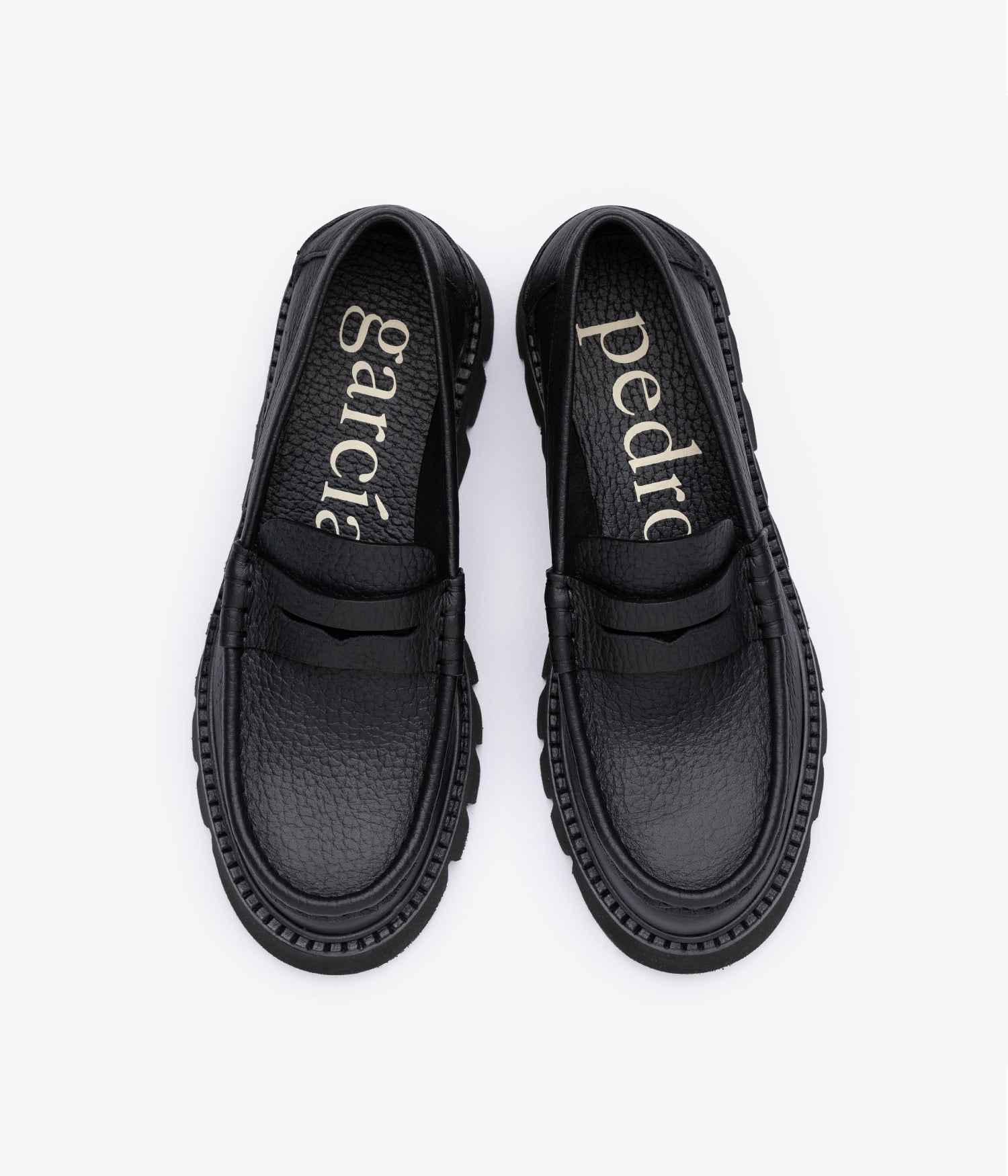 Mocasin maxi en piel negra con suela gruesa Sebas PEDRO GARCIA Primavera verano 2024 Pedro Garcia