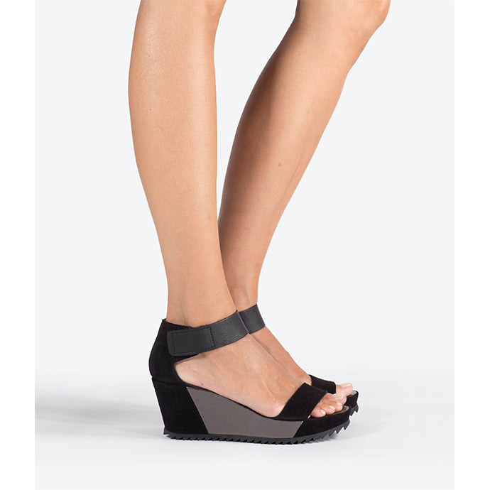 pedro garcia quarter back wedge suede black fidelia w23-hover