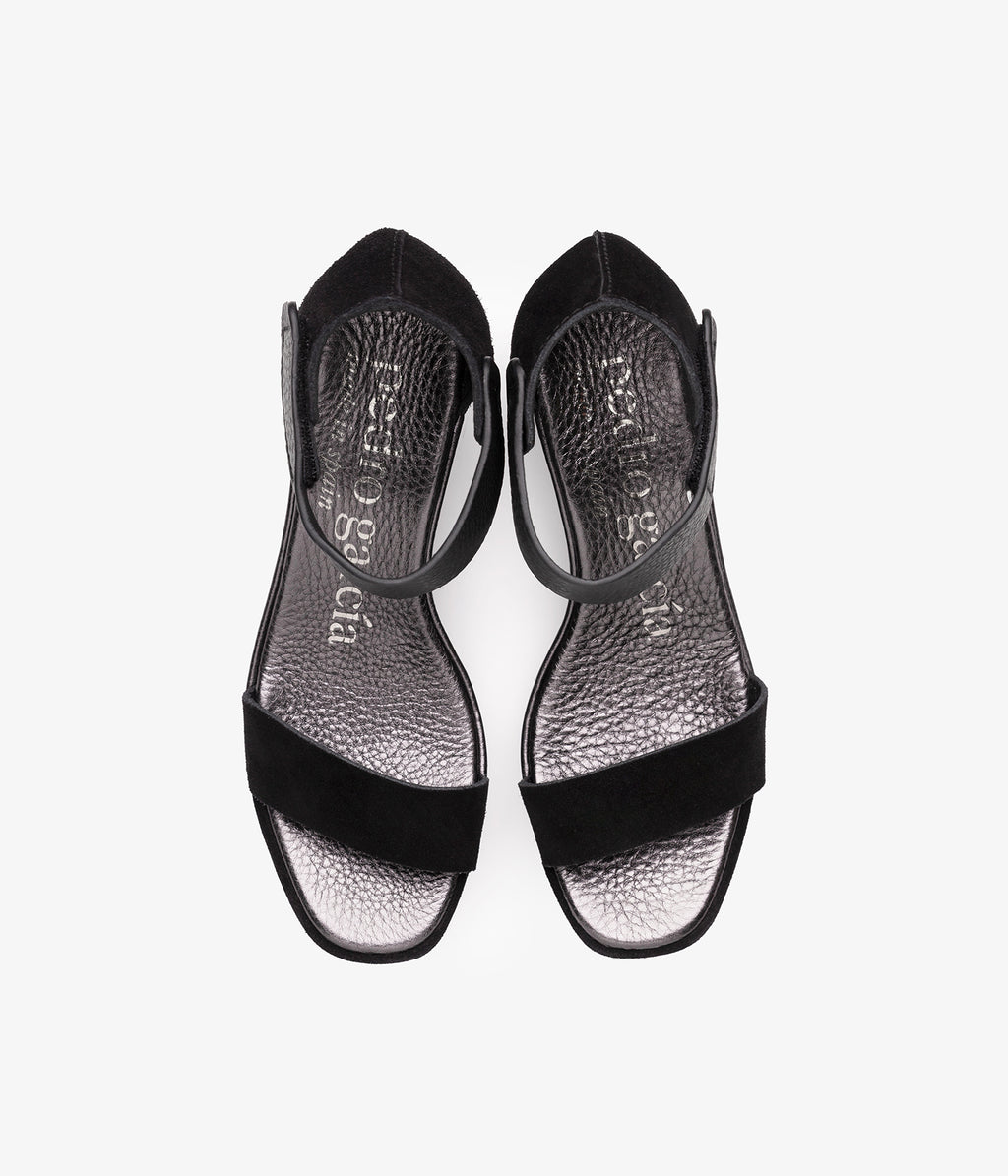 pedro garcia quarter back wedgesuede black fidelia w23 3