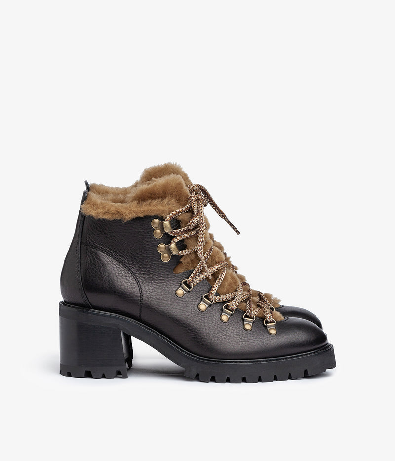 pedro garcia shearling black heel boot sitta aw23 3