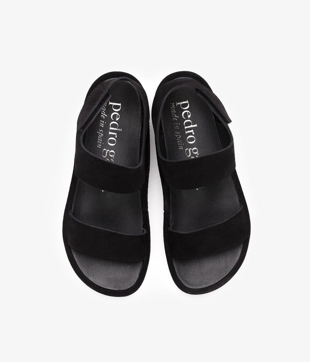 pedro garcia slide flatform sandal beige black lacey ess 4