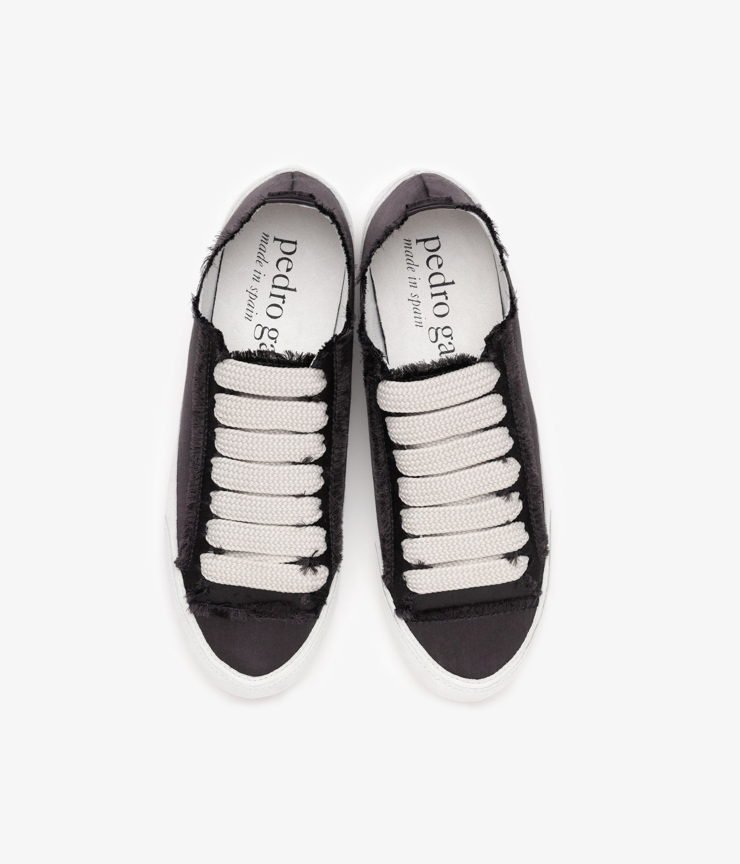 Black frayed satin sneaker Parson Essentials collection