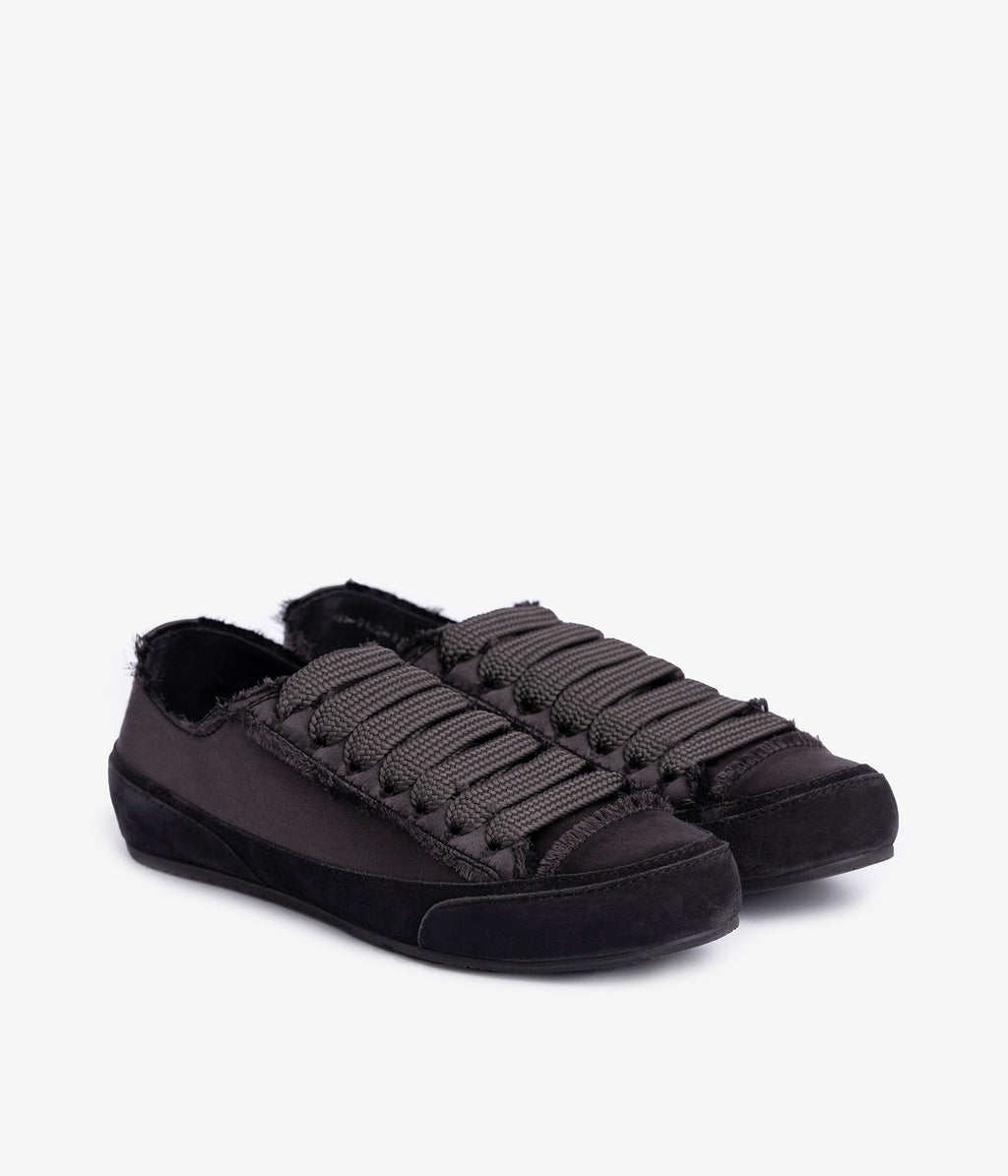 pedro garcia sneaker black tonal silk satin parson ess 2