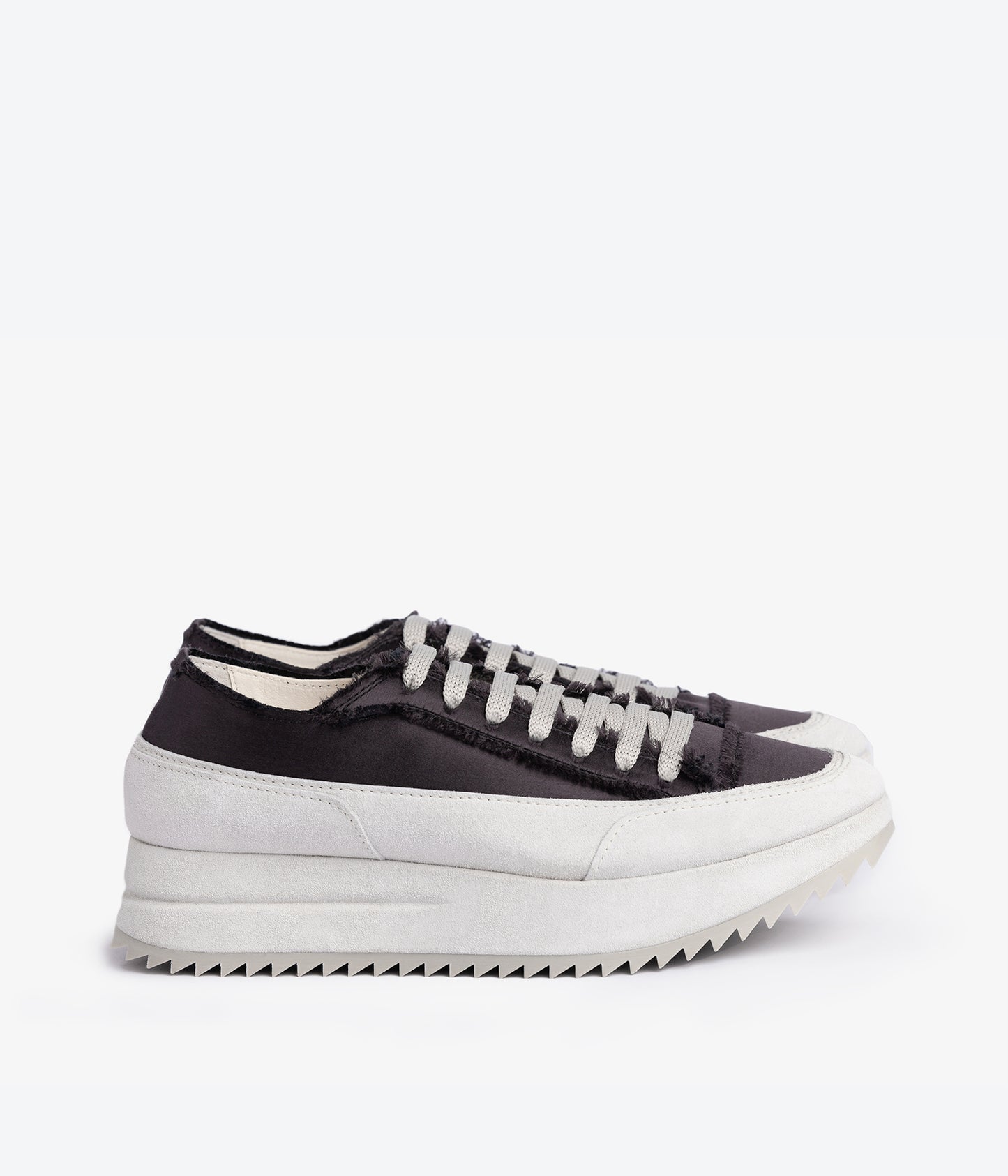 pedro garcia sneaker wedge black silk satin orella 1