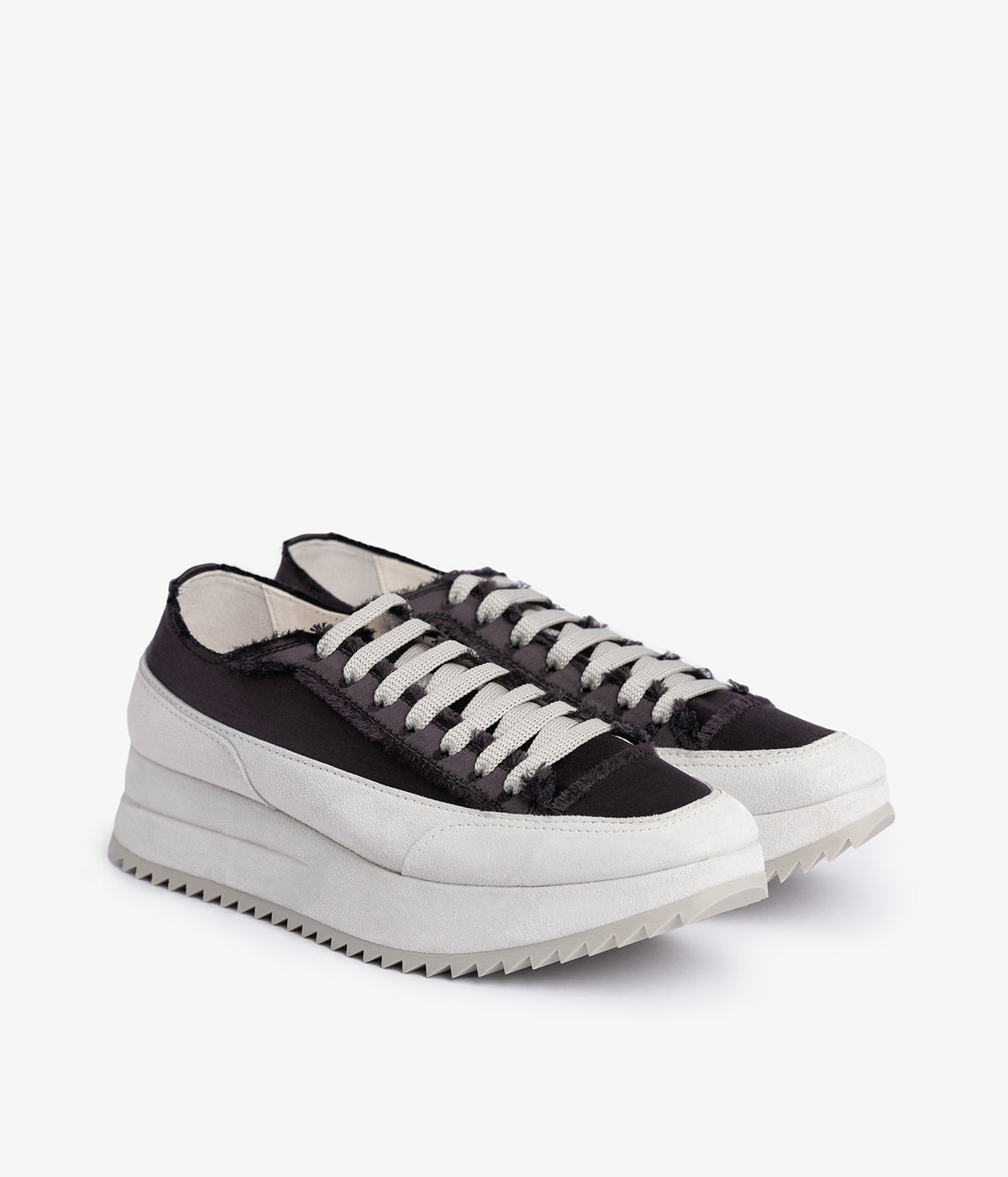 pedro garcia sneaker wedge black silk satin orella 2