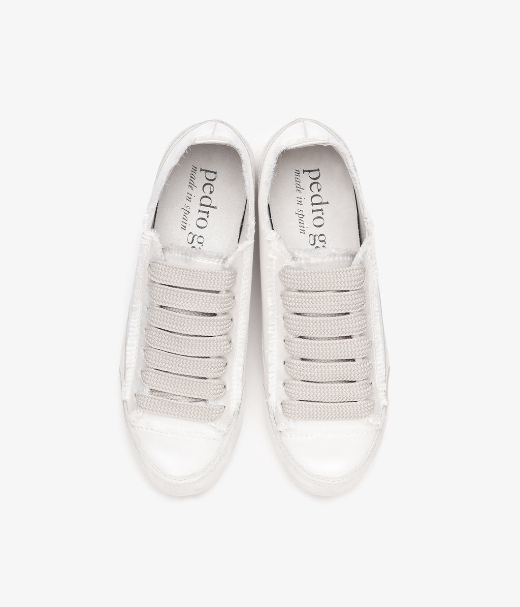 pedro garcia sneaker white silk satin parson ess 3