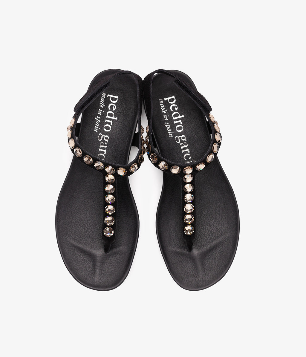 pedro garcia thong sandal black suede judith ess 4