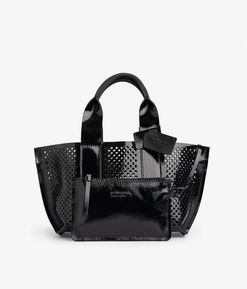 mini perfed tote / black castoro naplack