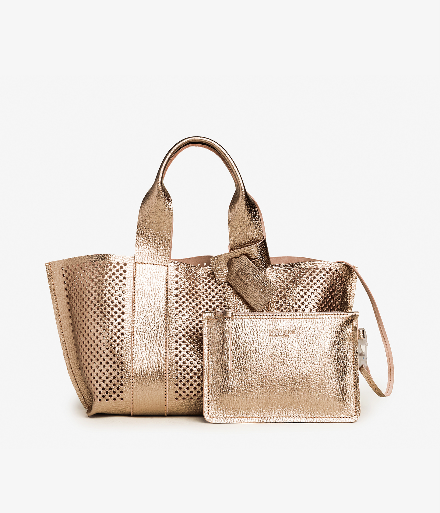 perfed tote / cava cervo lame