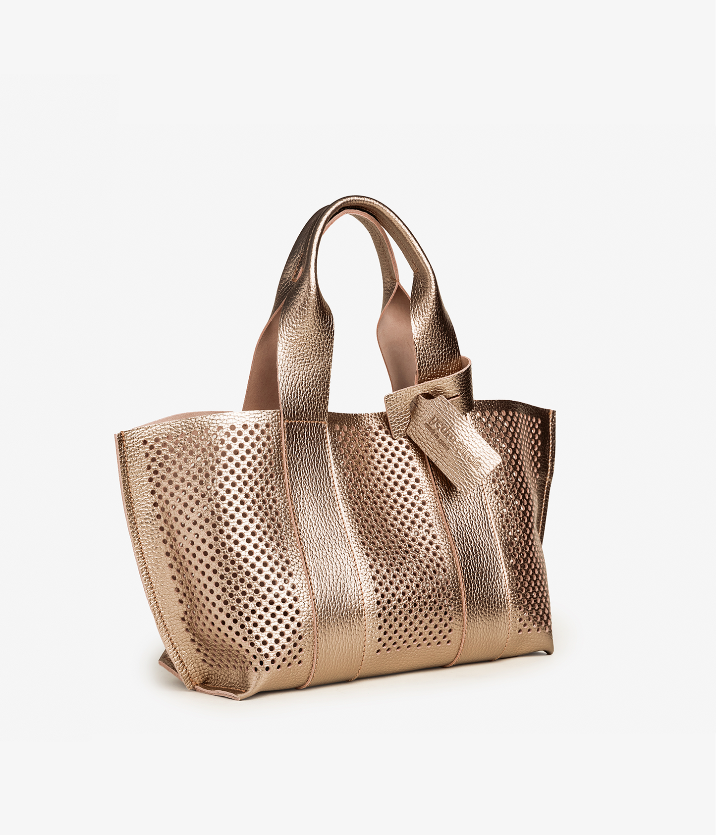 perfed tote / cava cervo lame