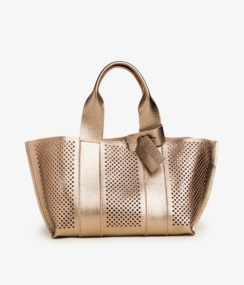 perfed tote / cava cervo lame