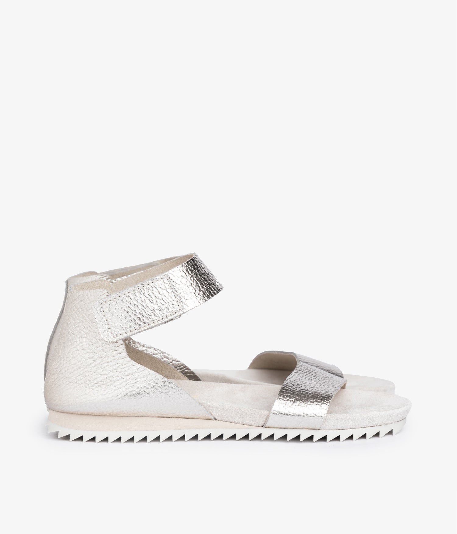 Metallic sterling suede ankle strap fussbett Jalila Autumn Winter 24 PEDRO GARCIA Pedro Garcia