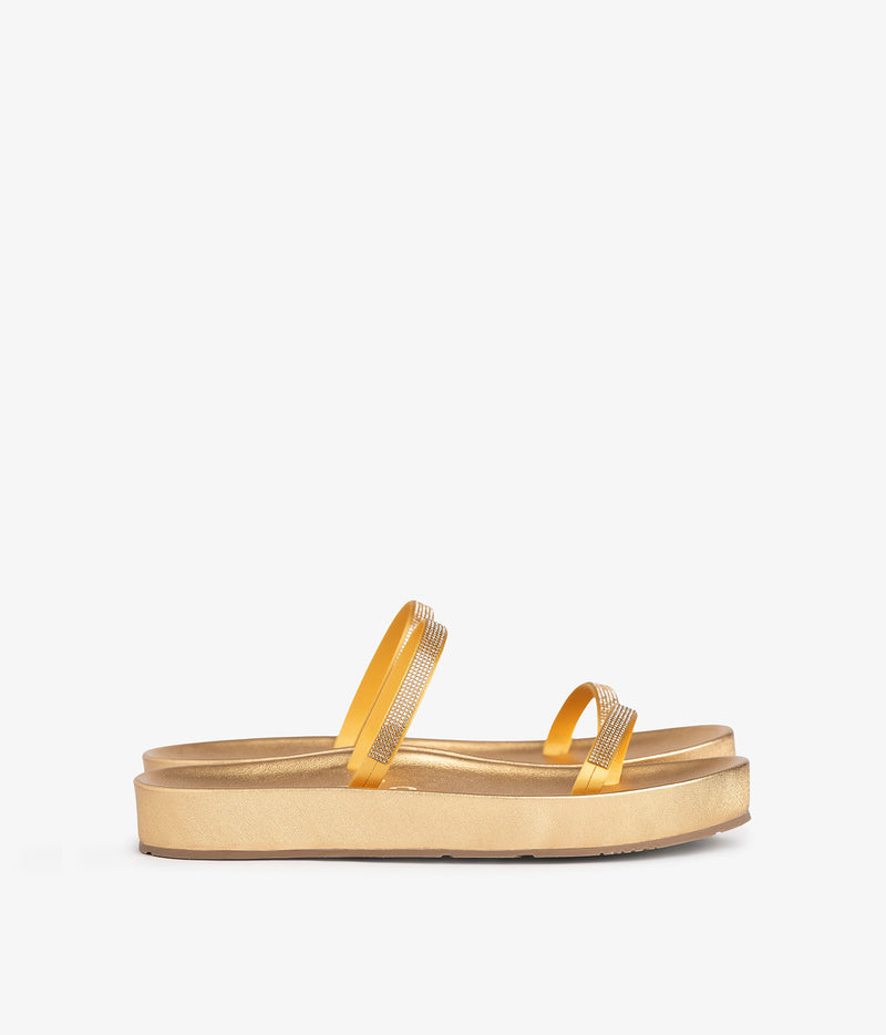 alania / gold nappa lame