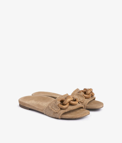 biella / natural burlap-oak