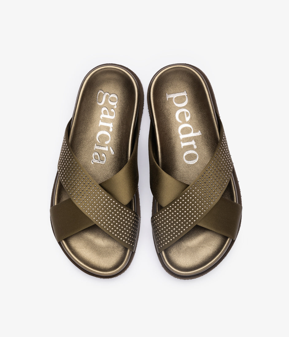 daliana / olivade satin-greige