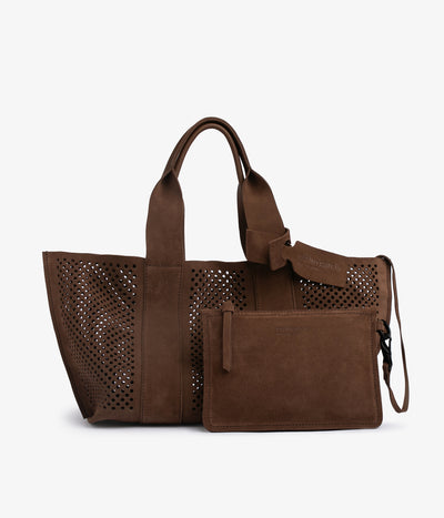 perfed tote / chocolat castoro