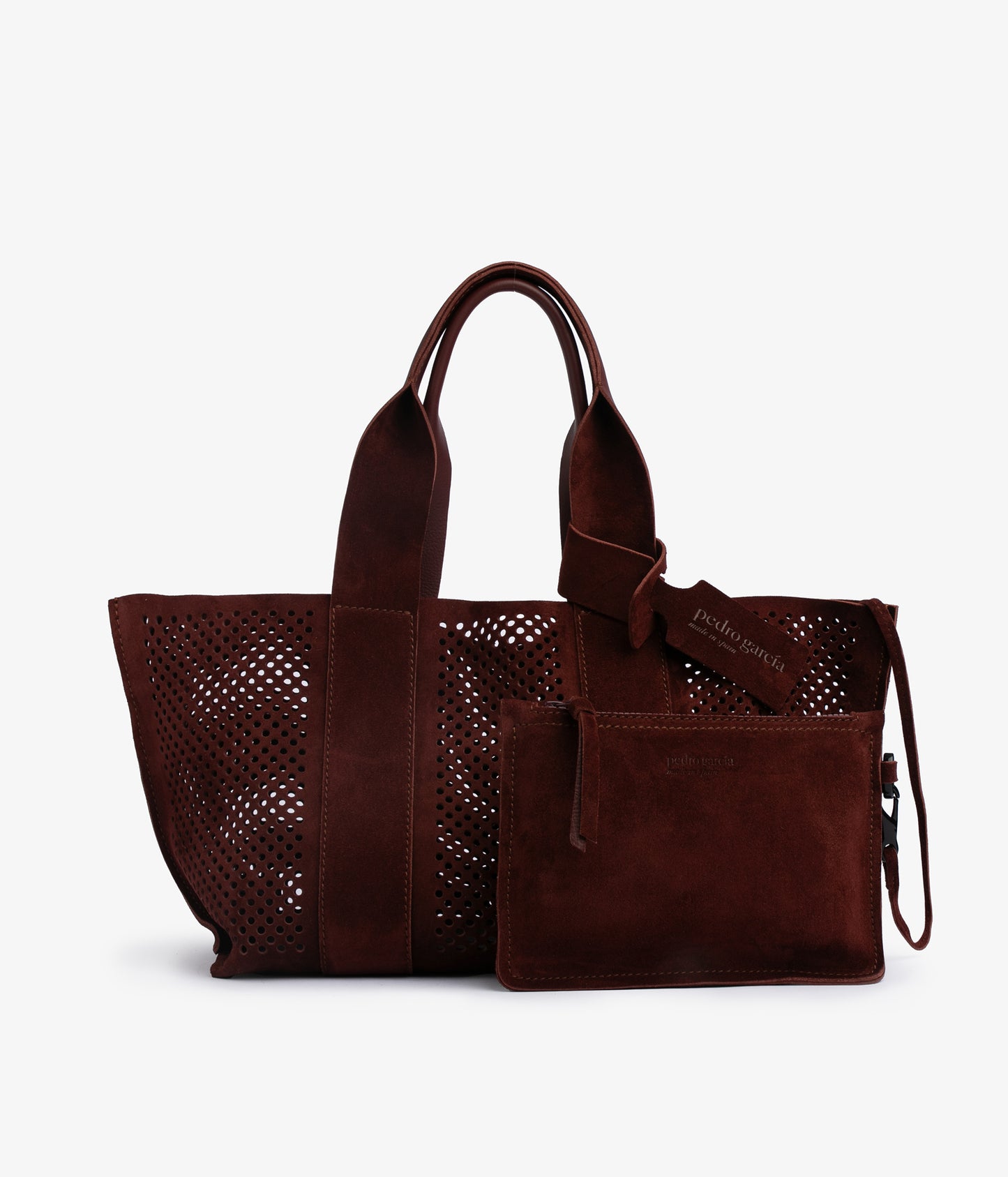 perfed tote / brunette cervo