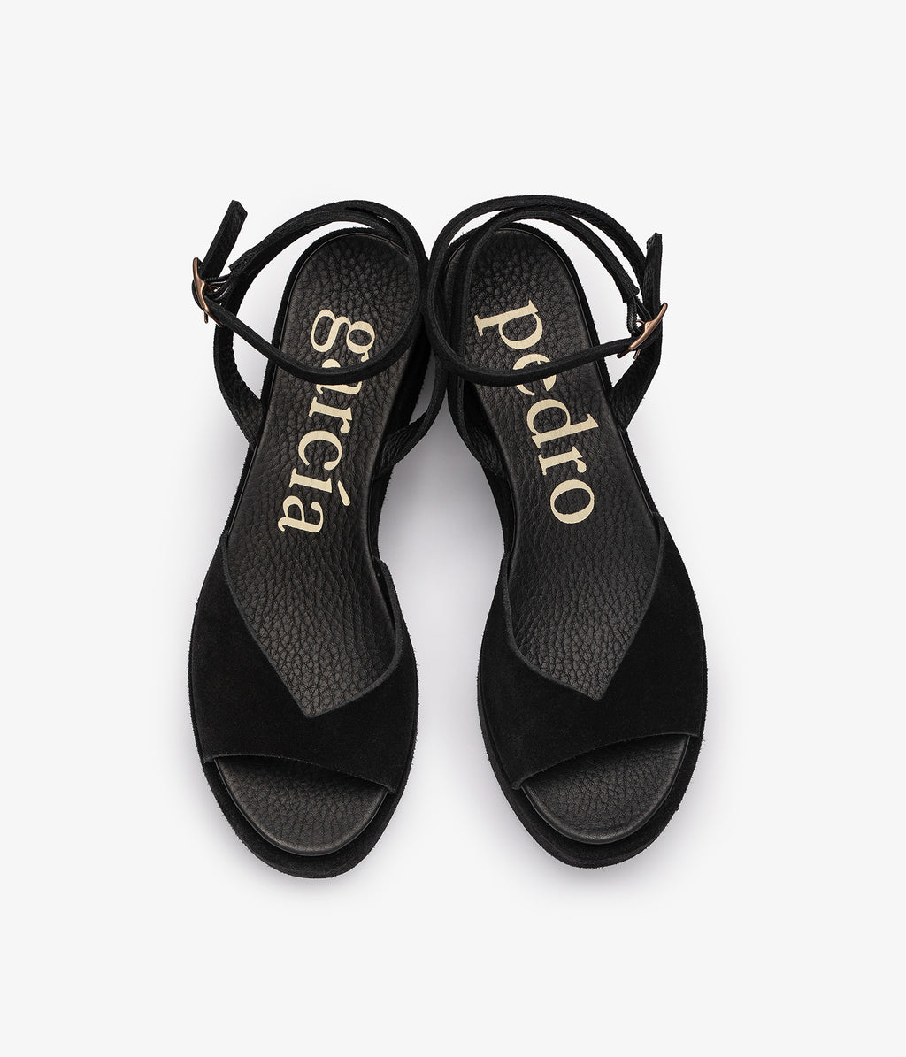 wedge sandal black suede nereida pedro garcia 3