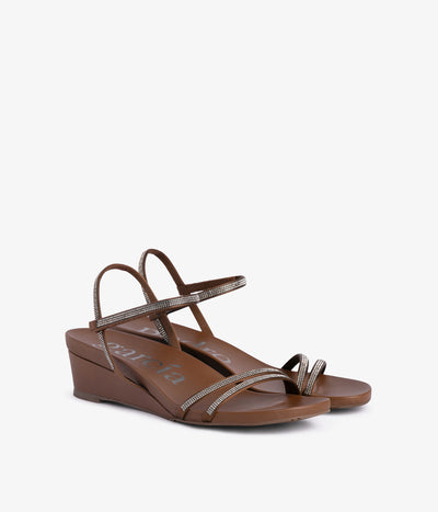 wissal / nutmeg satin-greige
