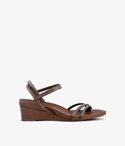 wissal / nutmeg satin-greige