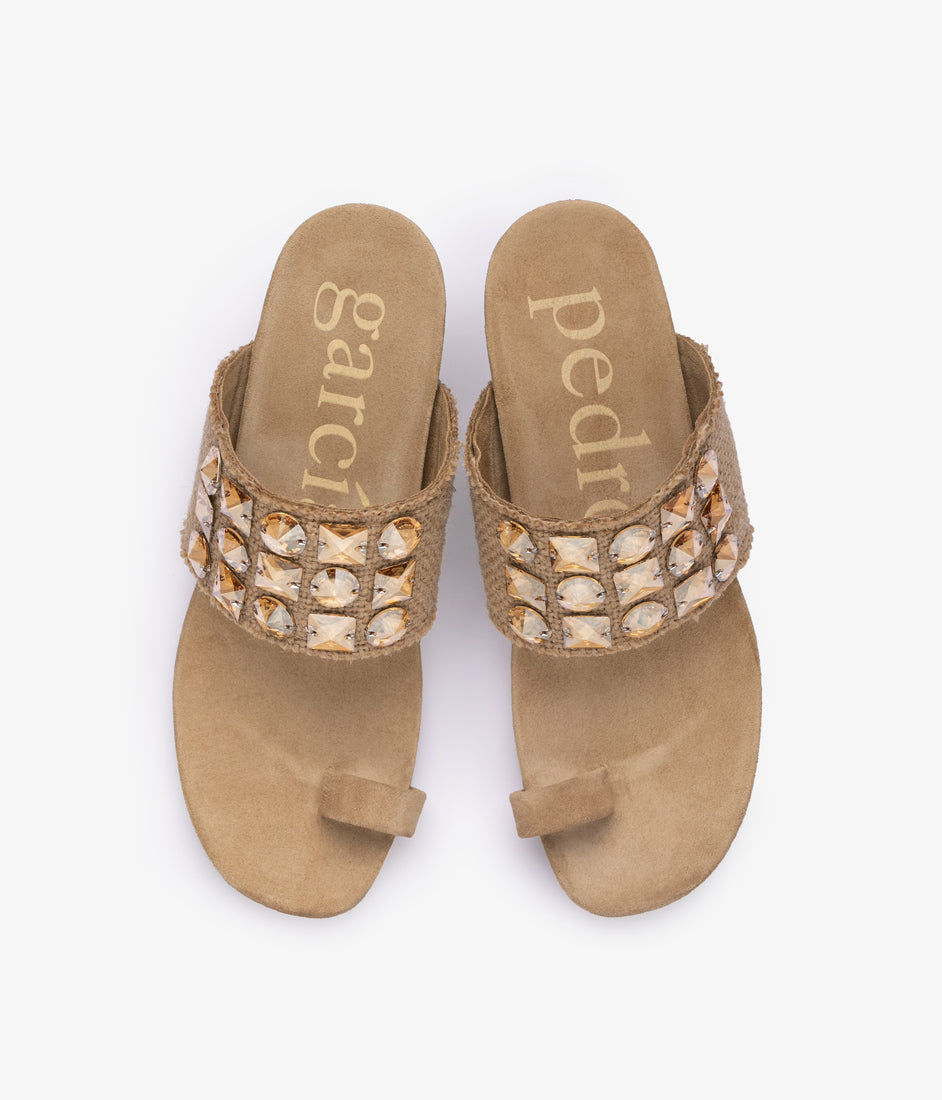 waira / natural burlap-golden sh