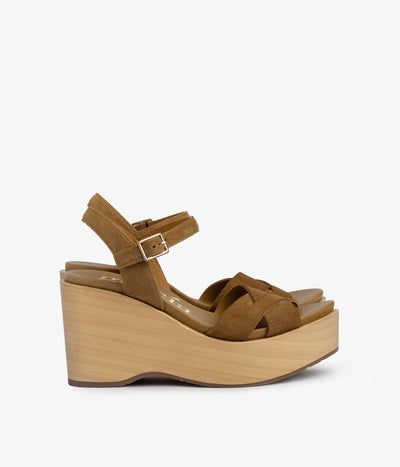 wedge wood sandal beige suede dalys aw25 pedro garcia 1