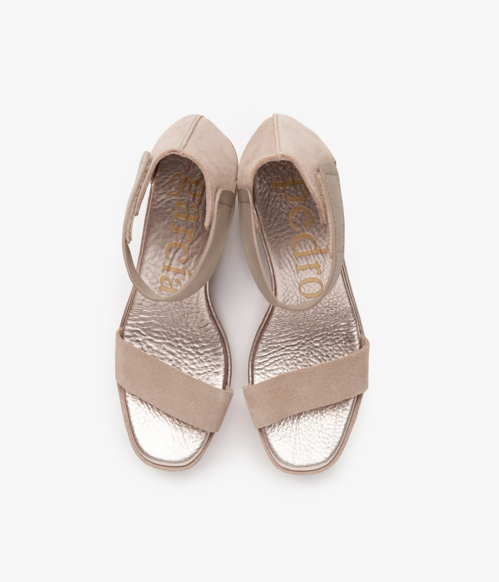 wedgesuede pink metallic fidelia w23 3