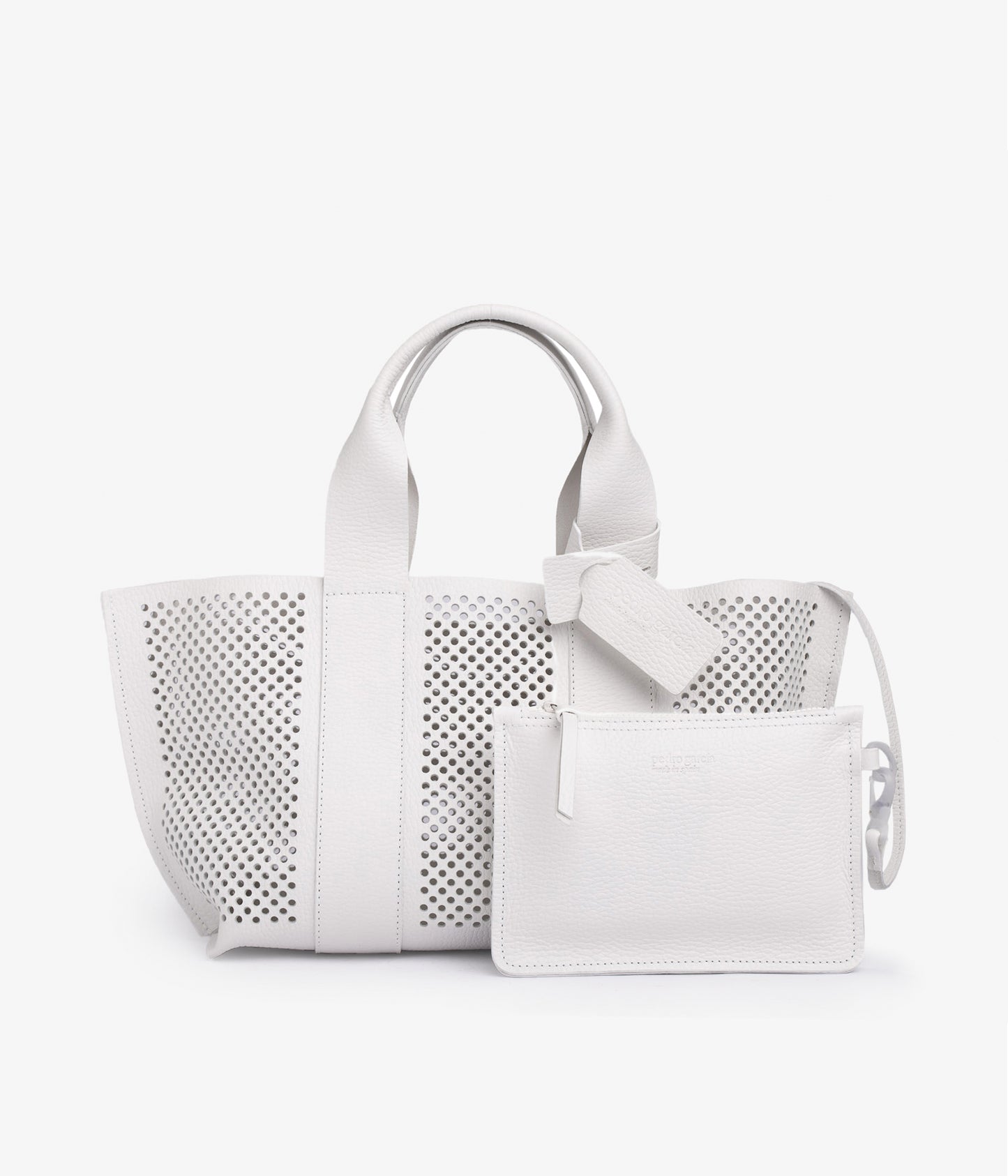 perfed tote / white cervo